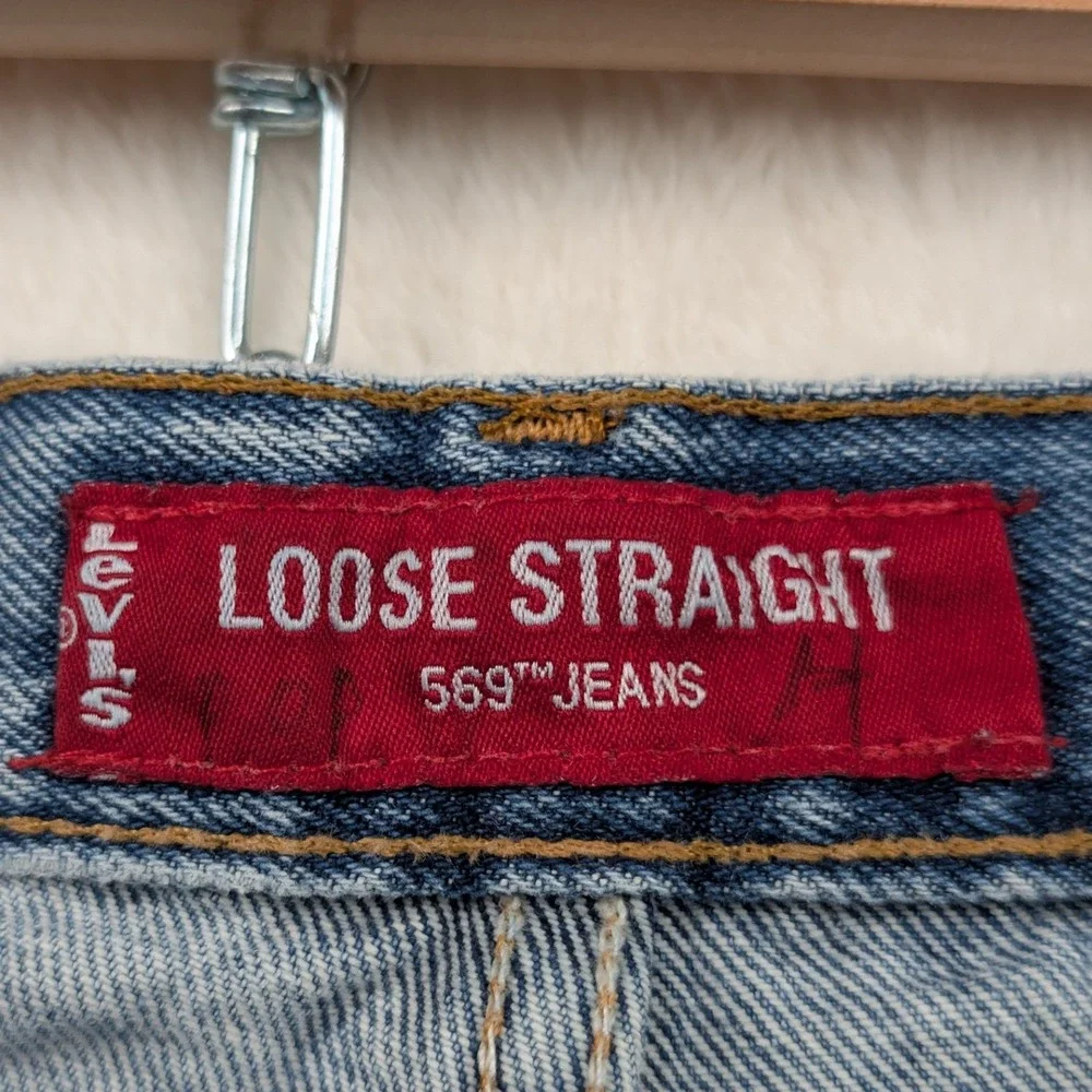 VTG Levi's 569 Jeans Men 37x32 Blue Loose Straight Skater Streetwear Red Tab Y2K